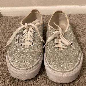 Silver, Glitter Vans